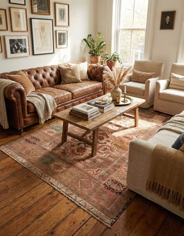 3' 8 x 6' 2 Hand Knotted Ultra Vintage Persian Wool Rug