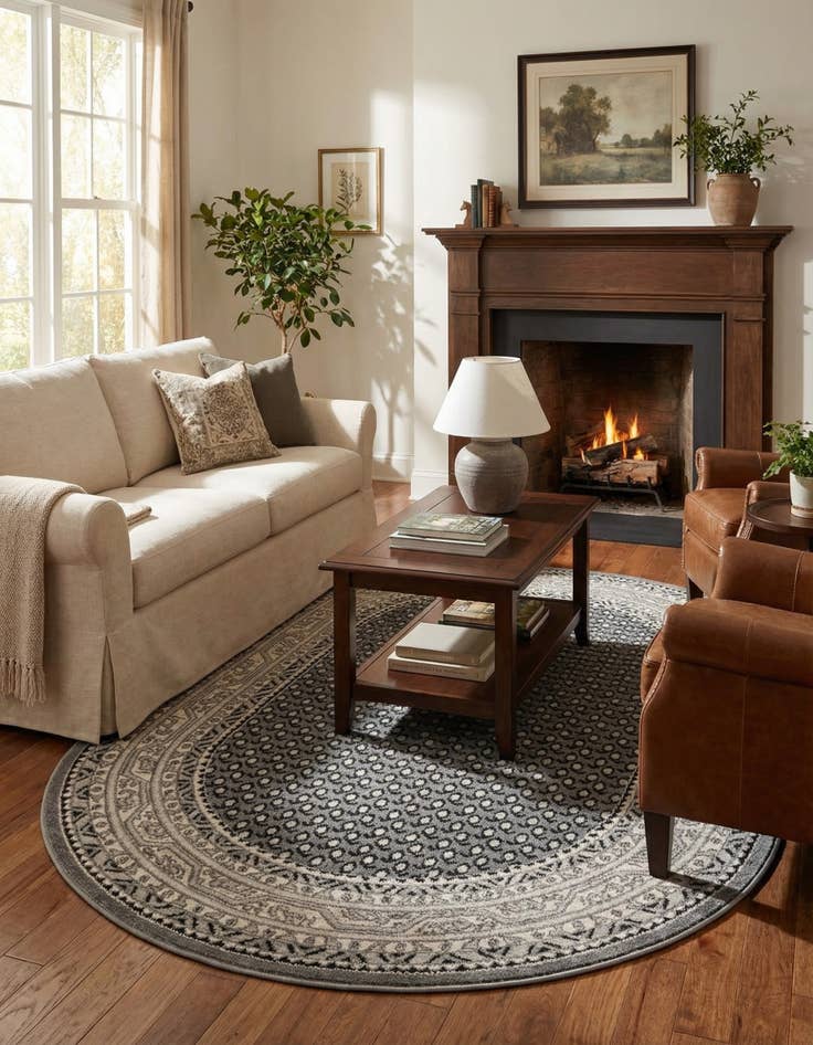 Detail image of 4' 1 x 6' 1 Tribeca Oval Rug