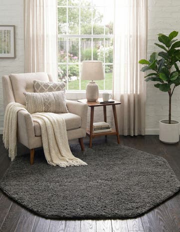 4' x 4' Everyday Shag Octagon Rug