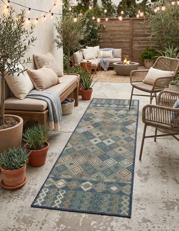 2' x 7' 10 Easy-Clean Baja Indoor / Outdoor Runner Rug