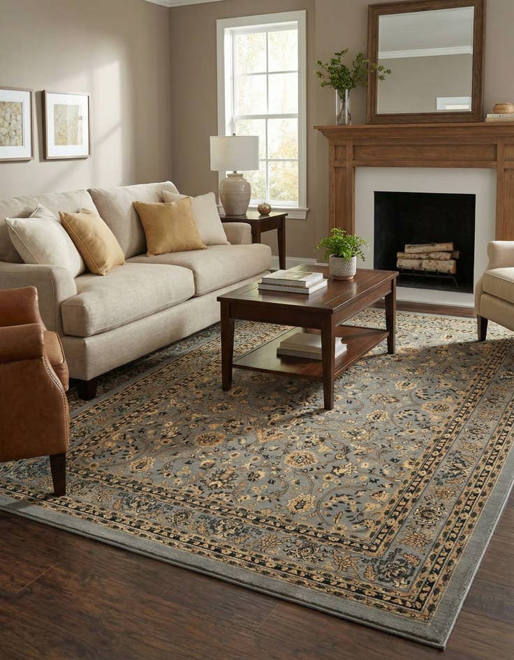 Detail image of 9' x 12' Kashan Design Rug