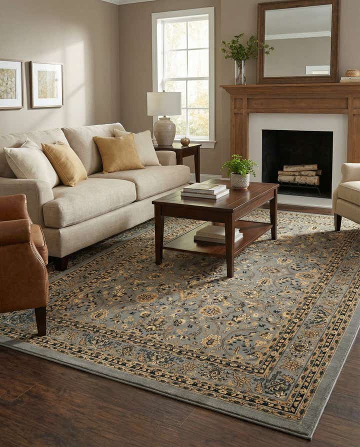 9' x 12' Kashan Design Rug