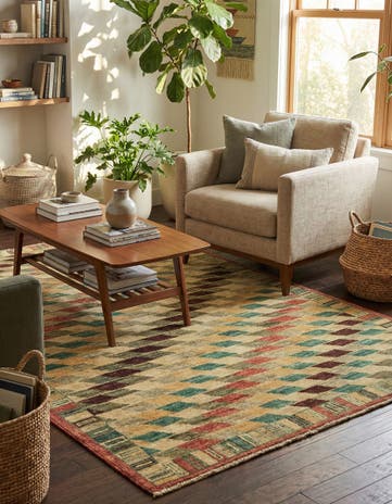 4' 1 x 5' 9 Hand Knotted Darya Oriental Rug