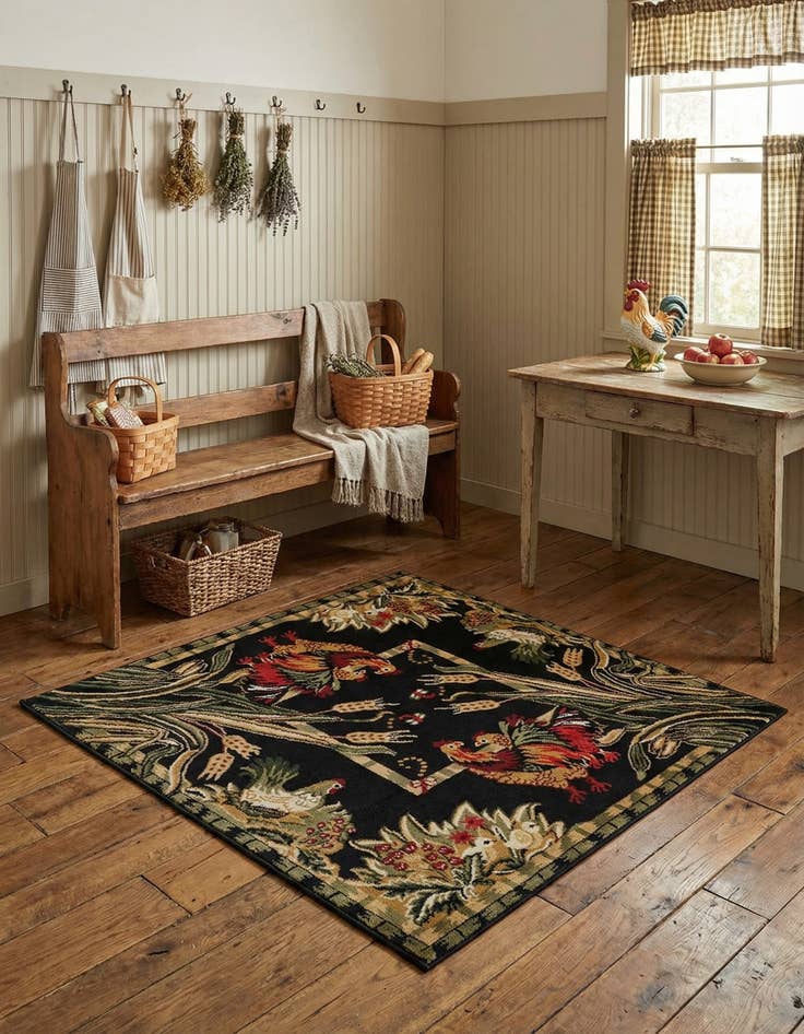 Detail image of  4' x 4' Pastoral Square Rug