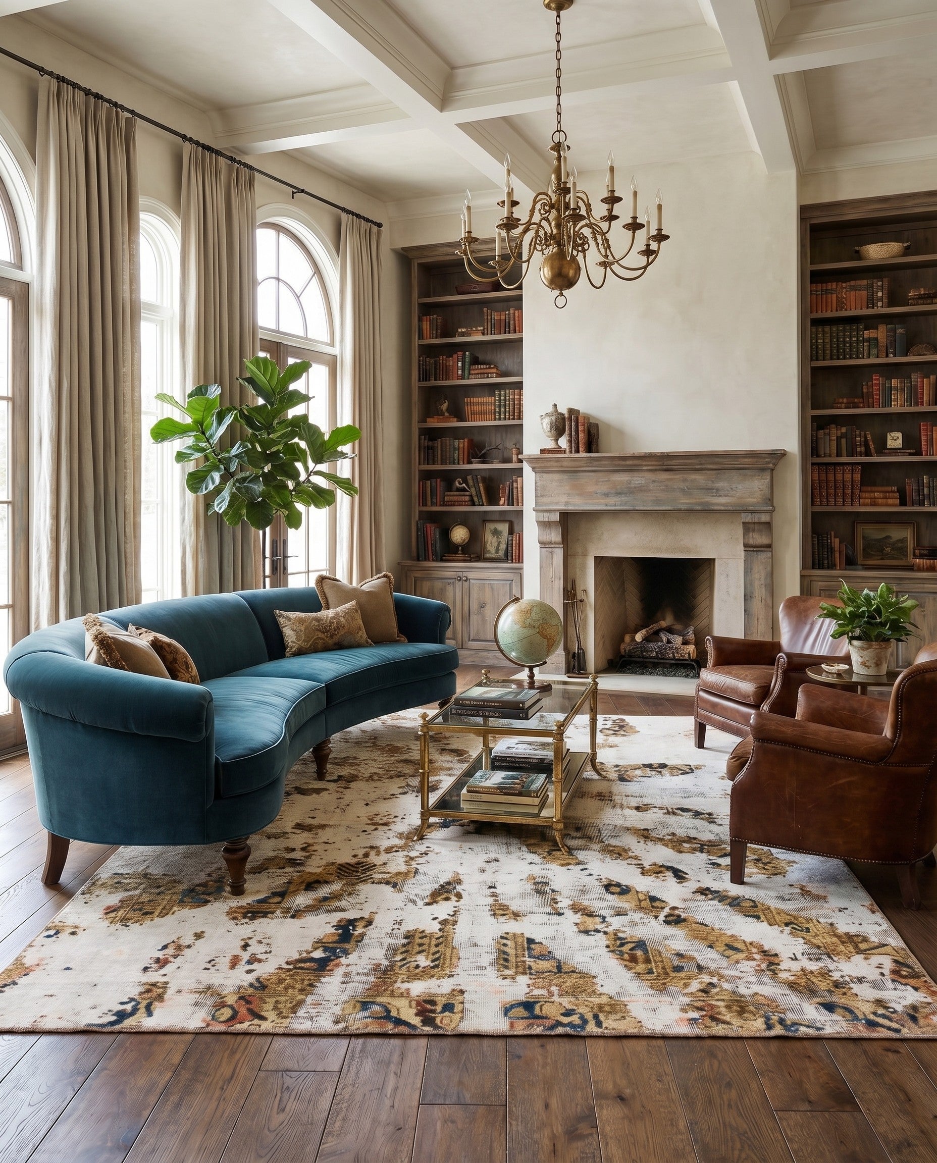 6' 2 x 7' 9 Hand Knotted Ultra Vintage Persian Wool Rug