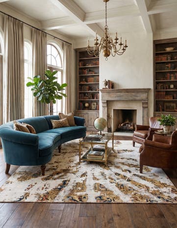 6' 2 x 7' 9 Hand Knotted Ultra Vintage Persian Wool Rug