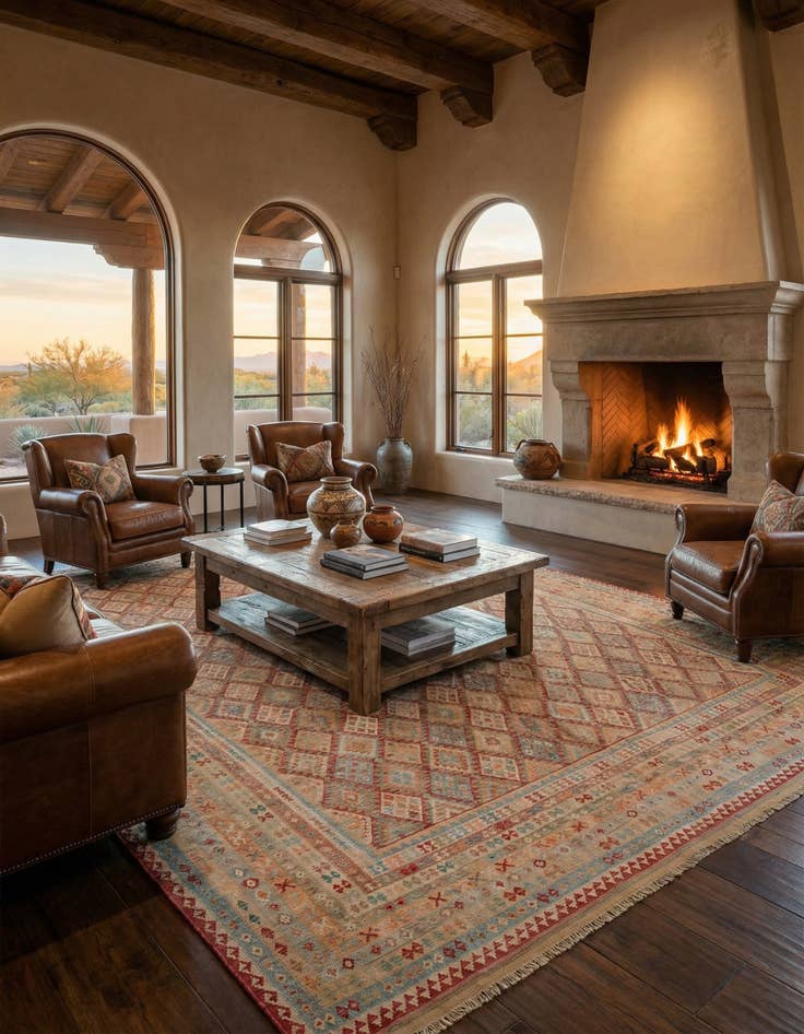 Detail image of 19' 9 x 25' 10  Hand Woven Kilim Maymana Wool Rug