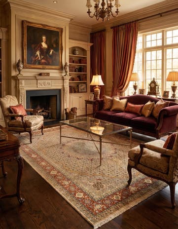 6' 6 x 9' 6 Tabriz Wool Rug