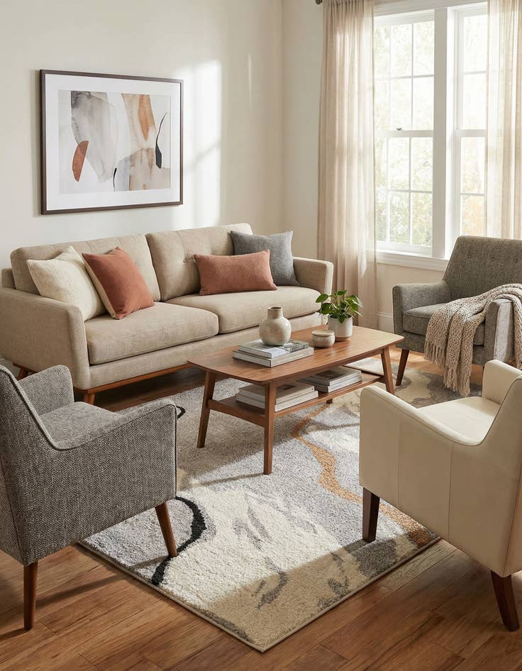 Detail image of  5' x 8' Sepia Rug