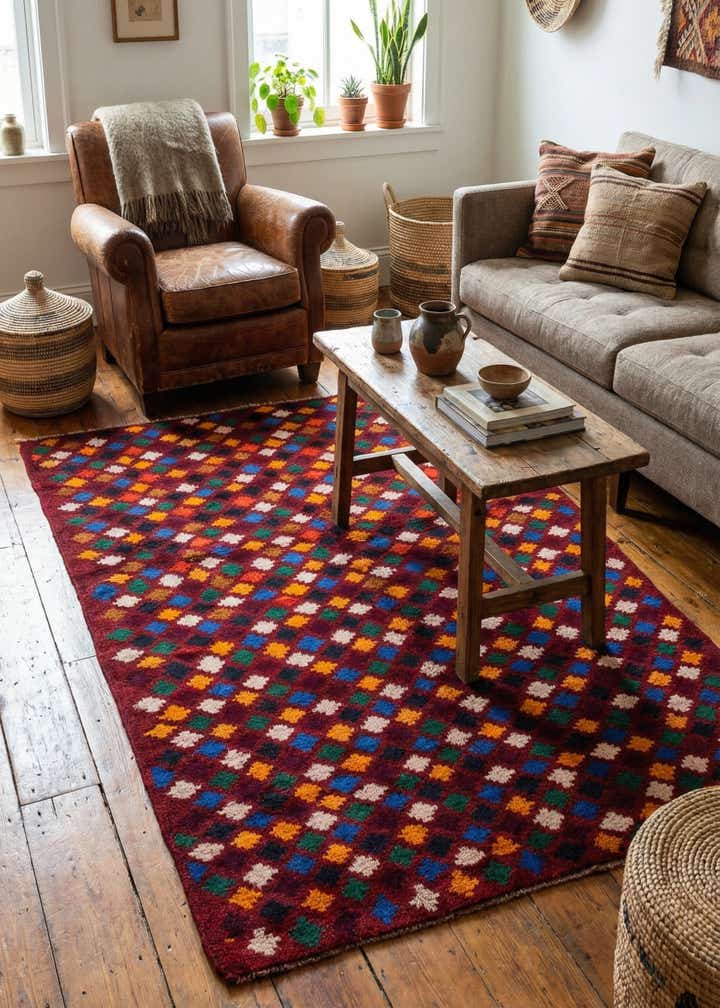 4' x 6' 1 Hand Knotted Balouch Wool Rug