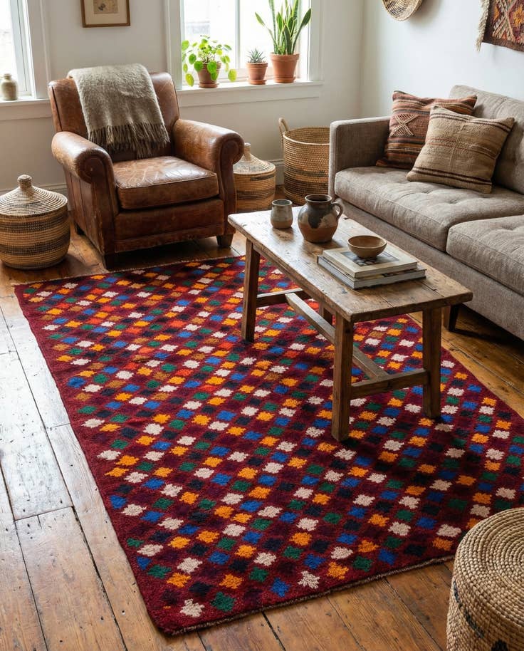 Detail image of 4' x 6' 1 Hand Knotted Balouch Wool Rug