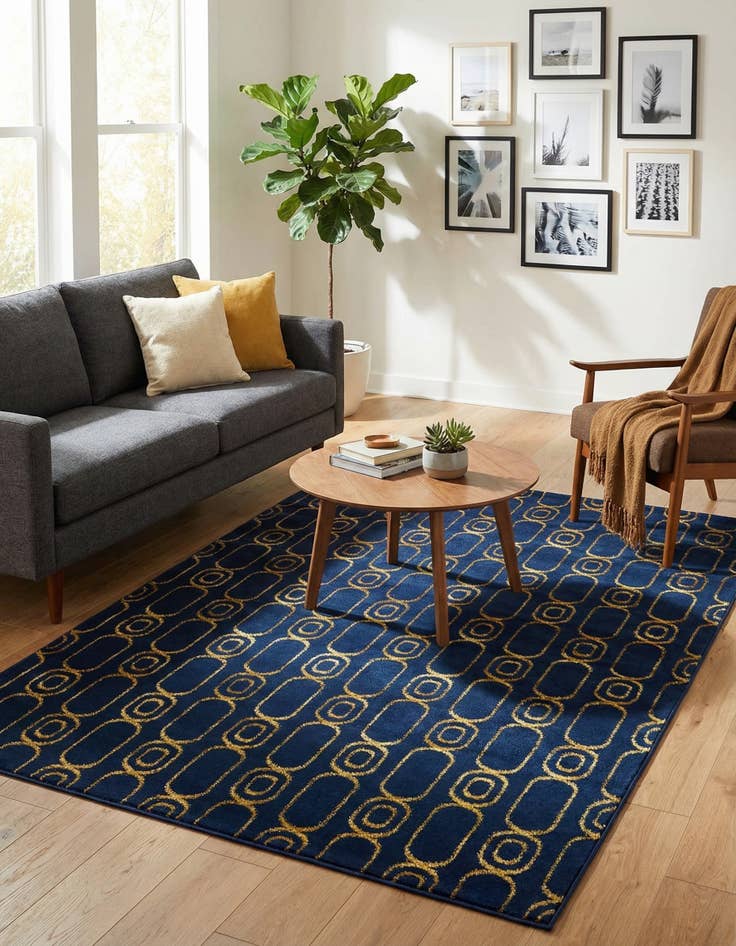 Detail image of  5' 3 x 7' Vogue Geo Rug