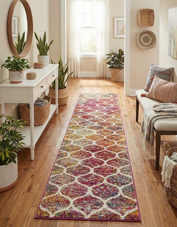 2' x 10' Lattice Frieze Runner Rug