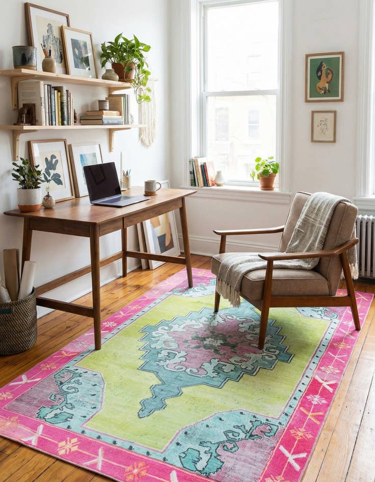 Detail image of 5' x 8' Washable Timeless Rug