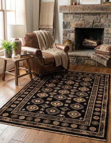 4' x 5' 9 Hand Knotted Balouch Wool Rug