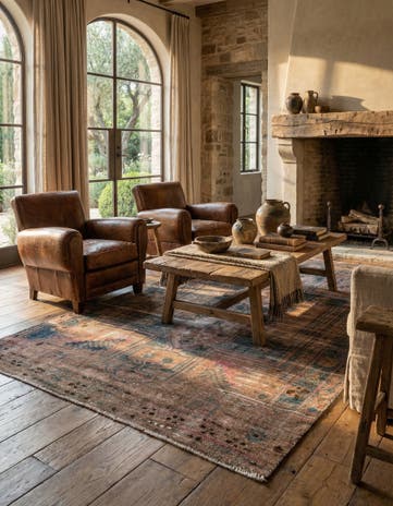 5' x 7' 4 Hand Knotted Ultra Vintage Persian Wool Rug
