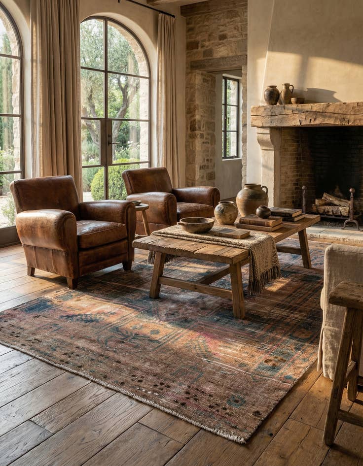 Detail image of 5' x 7' 4  Hand Knotted Ultra Vintage Persian Wool Rug