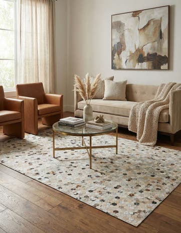 4' 9 x 6' 9 Cowhide Stocks Rug
