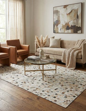 4' 9 x 6' 9 Cowhide Stocks Rug