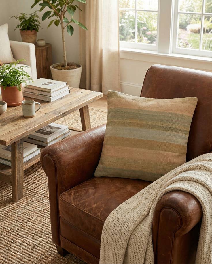 Detail image of 2' 5 x 2' 5 Hand Woven Pillow Wool Square Rug