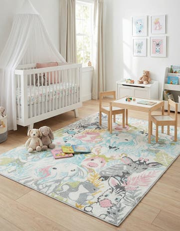 Animals Whimsy Kids Rug