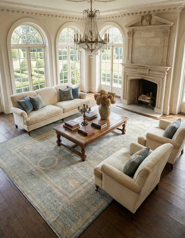 Detail image of 8' 10 x 13' 4  Hand Knotted Mamluk Rug