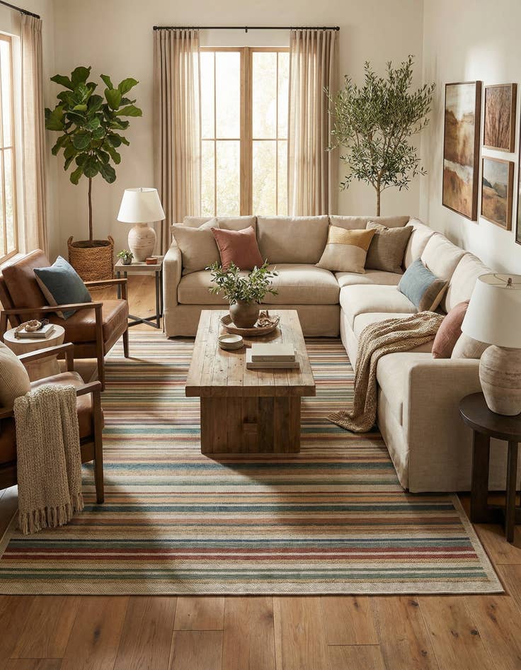 Detail image of 10' x 13'  Washable Baja Indoor / Outdoor Rug