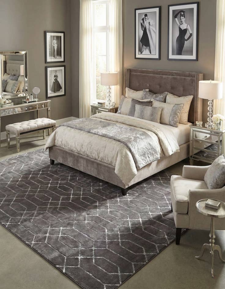 Detail image of 9' x 12'  Marilyn Monroe™ Glam Trellis Rug