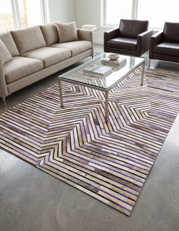5' x 7' 10 Cowhide Stocks Rug