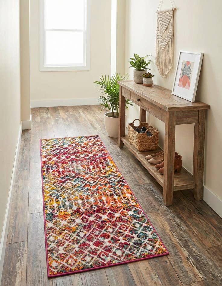 Detail image of 2' x 5' Moroccan Trellis Runner Rug
