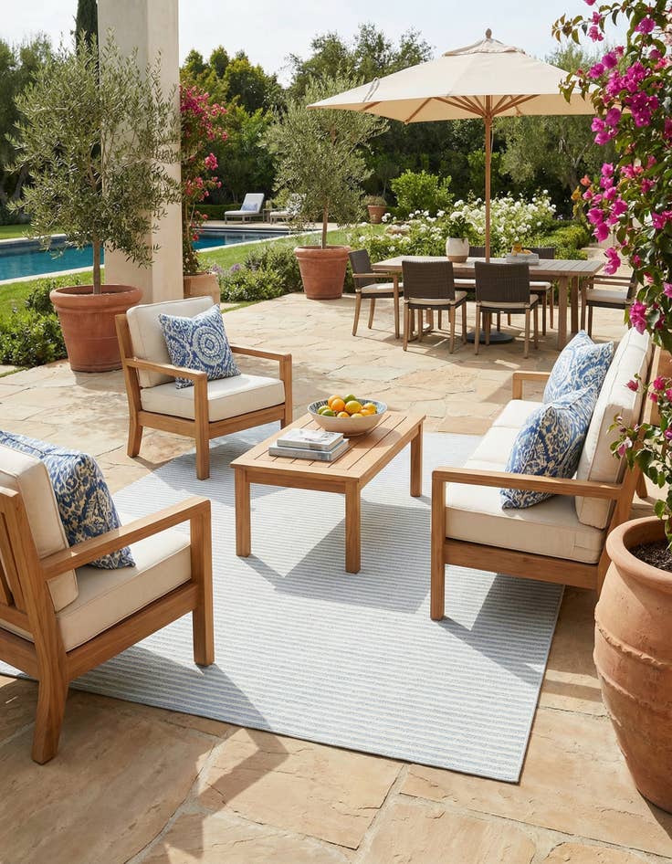 Detail image of 10' x 14'  Washable Sabrina Soto Indoor / Outdoor Rug