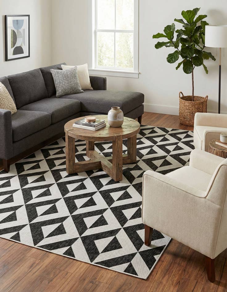 Detail image of 7' 10 x 11'  Washable Jill Zarin Napa Indoor / Outdoor Rug