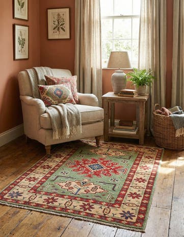 2' 9 x 3' 10 Hand Knotted Kazak Rug