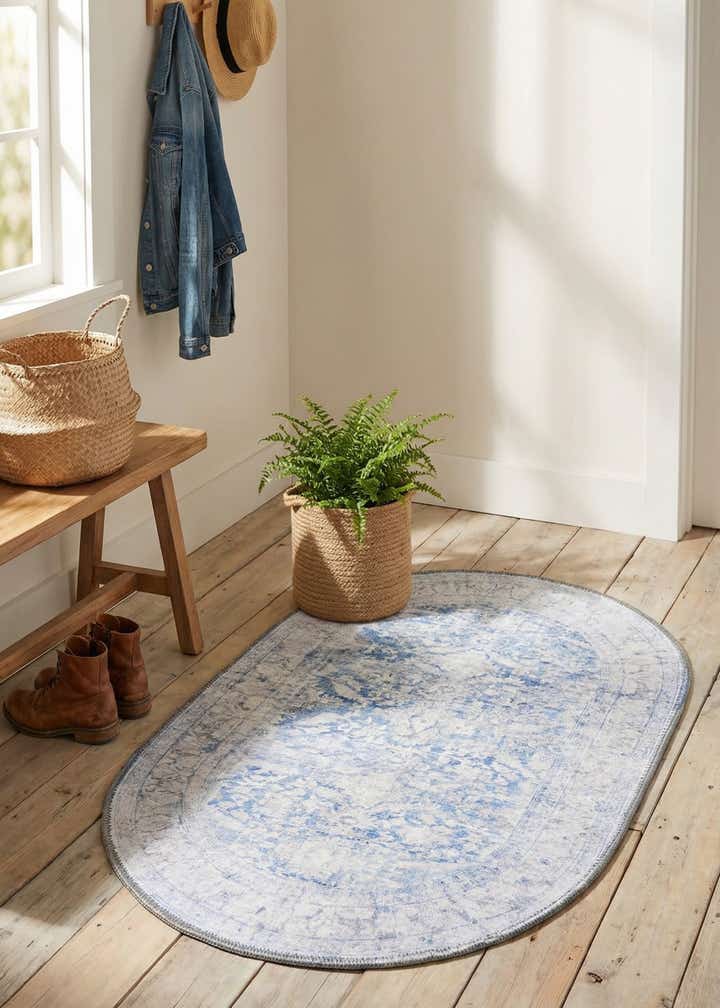 2' x 3' Washable Timeless Oval Rug