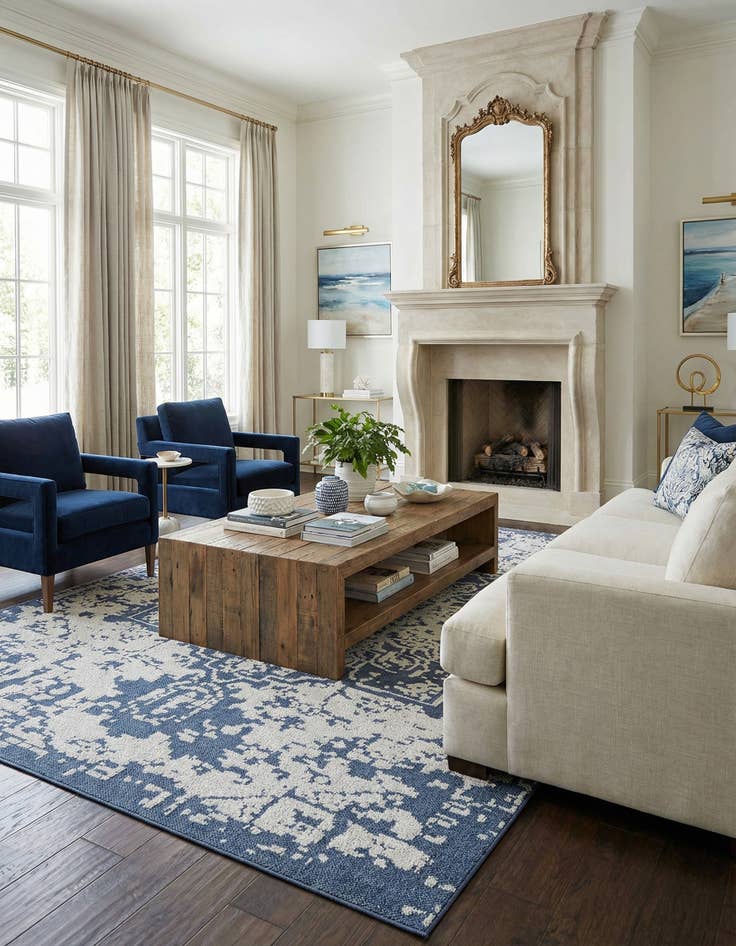 Detail image of 10' x 14' 1 Easy-Clean Traditional Indoor / Outdoor Rug