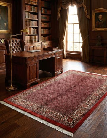 4' 8 x 6' 10 Bidjar With Silk Rug