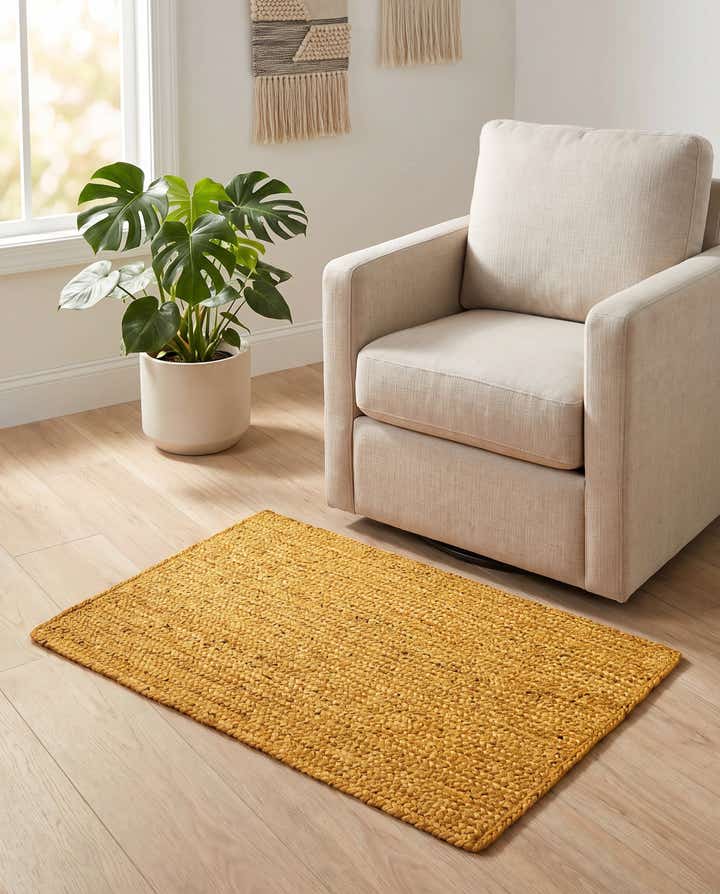 3' 3 x 5' 1 Handmade Braided Jute Rug