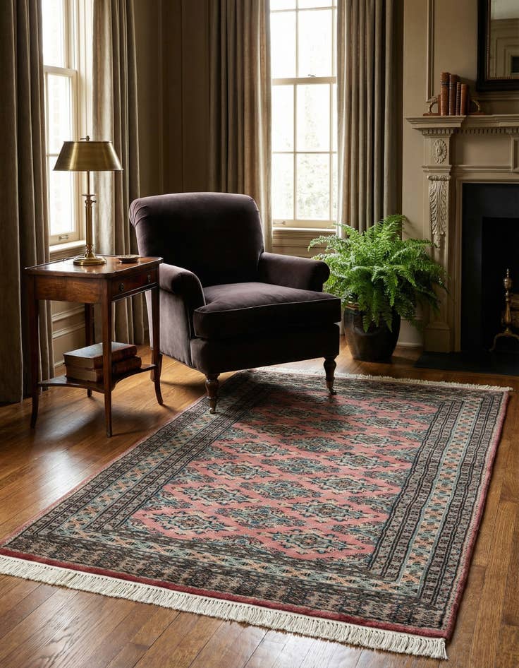 Detail image of  3' 1 x 5' 4  Hand Knotted Bokhara Oriental Rug