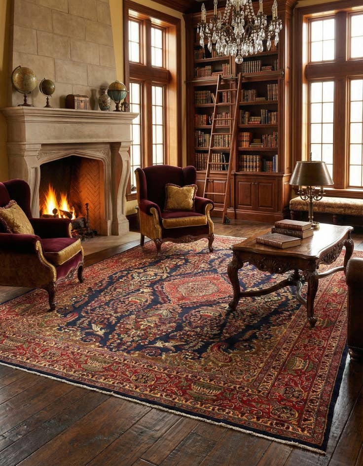 Detail image of 9' 7 x 12' 6 Kashmar Wool Rug