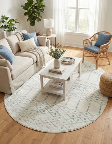 7' 10 x 10' Paxon Trellis Oval Rug