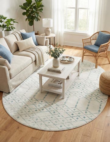 7' 10 x 10' Paxon Trellis Oval Rug