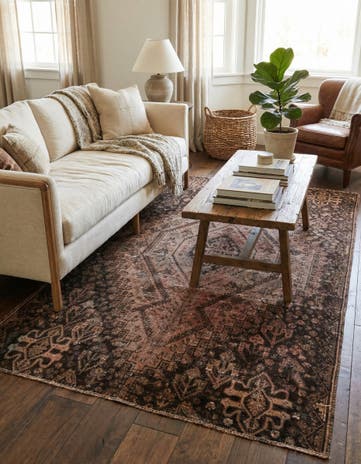 5' 10 x 8' 6 Hand Knotted Ultra Vintage Persian Wool Rug