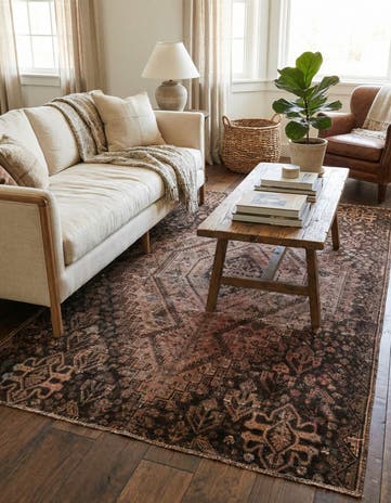 5' 10 x 8' 6 Hand Knotted Ultra Vintage Persian Wool Rug