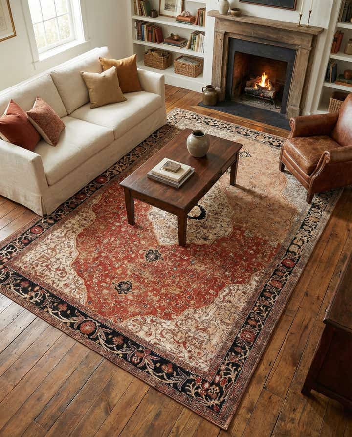 10' x 14' Easy-Clean Traditional Indoor / Outdoor Rug