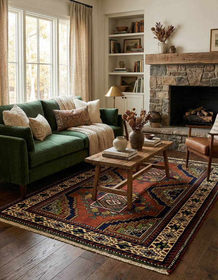 Detail image of 3' 8 x 6'  Hand Knotted Anatolian Wool Rug