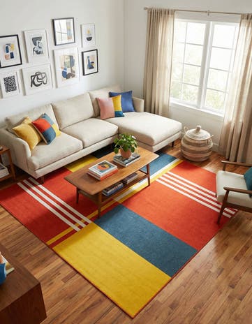 10' x 10' Easy-Clean Modern Indoor / Outdoor Square Rug