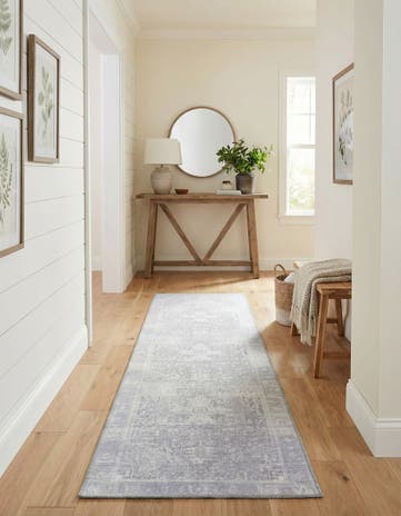 Gray Washable Timeless Runner Rug