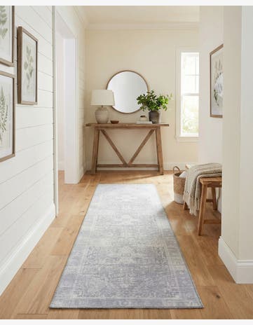 Gray Washable Timeless Runner Rug