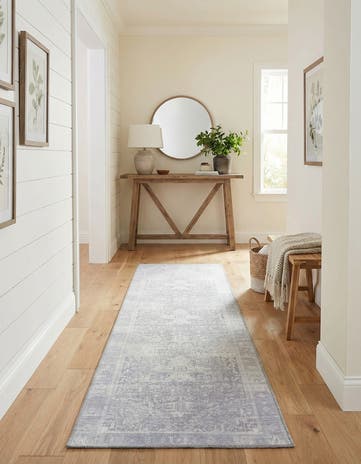 Gray Washable Timeless Runner Rug