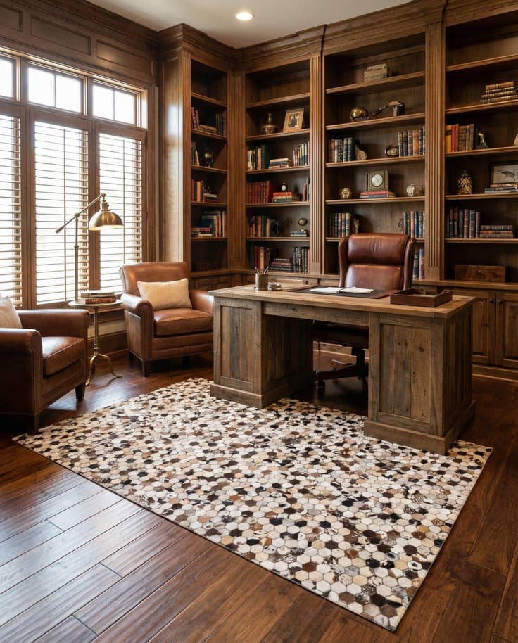 Detail image of 5' 2 x 8' 2 Cowhide Rug